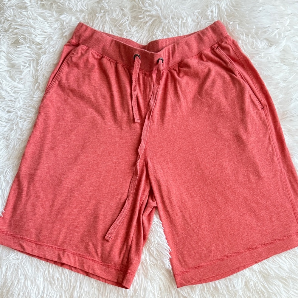 Men's Crimson Red Casual Everyday Workout Lounge Shorts